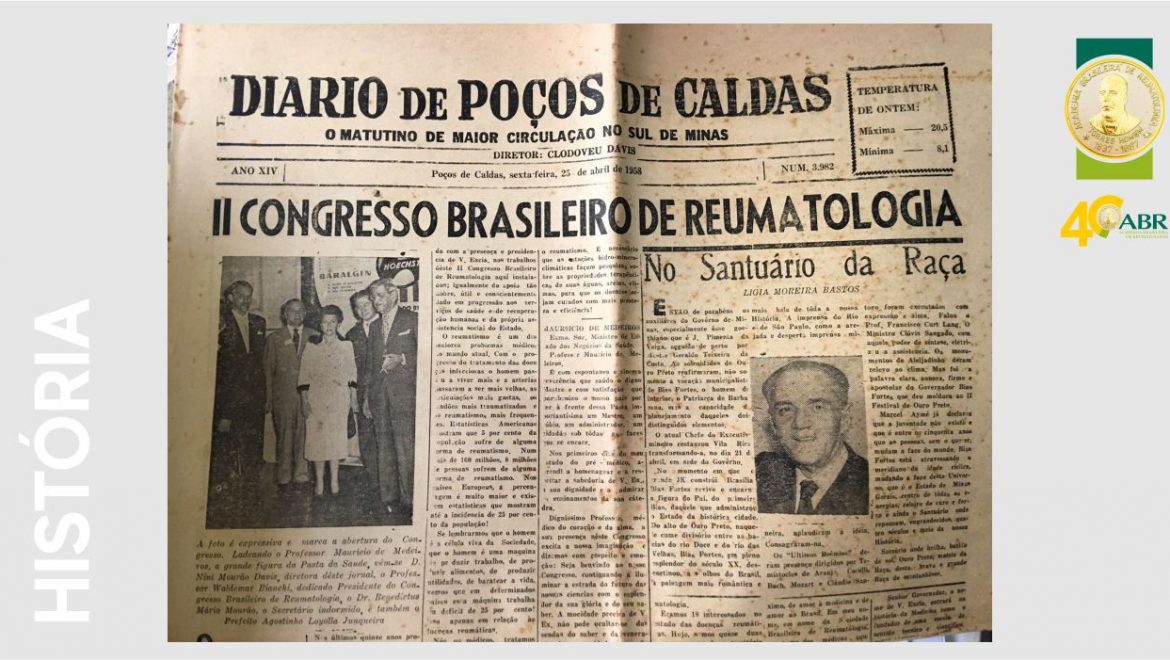 II Congresso Brasileiro de Reumatologia, em Poços de Caldas